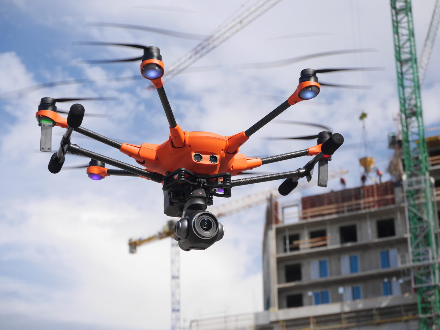 Drone volant chantier btp inspection analyse